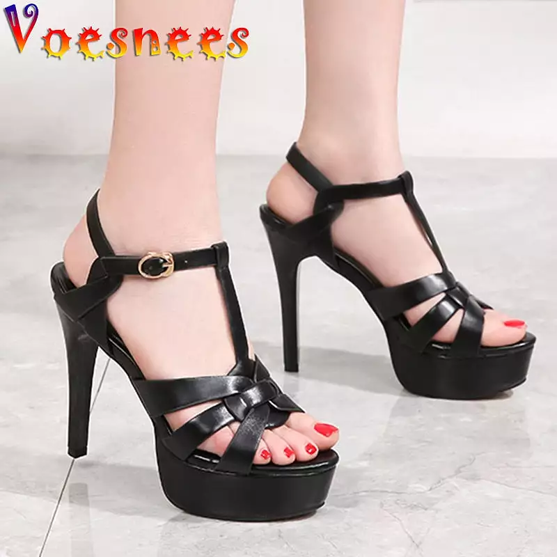 2022 New Fashion Roman Style Runway Sandals Super High Heel Waterproof Platform Wedding Shoes Summer Weave Design Women Pumps