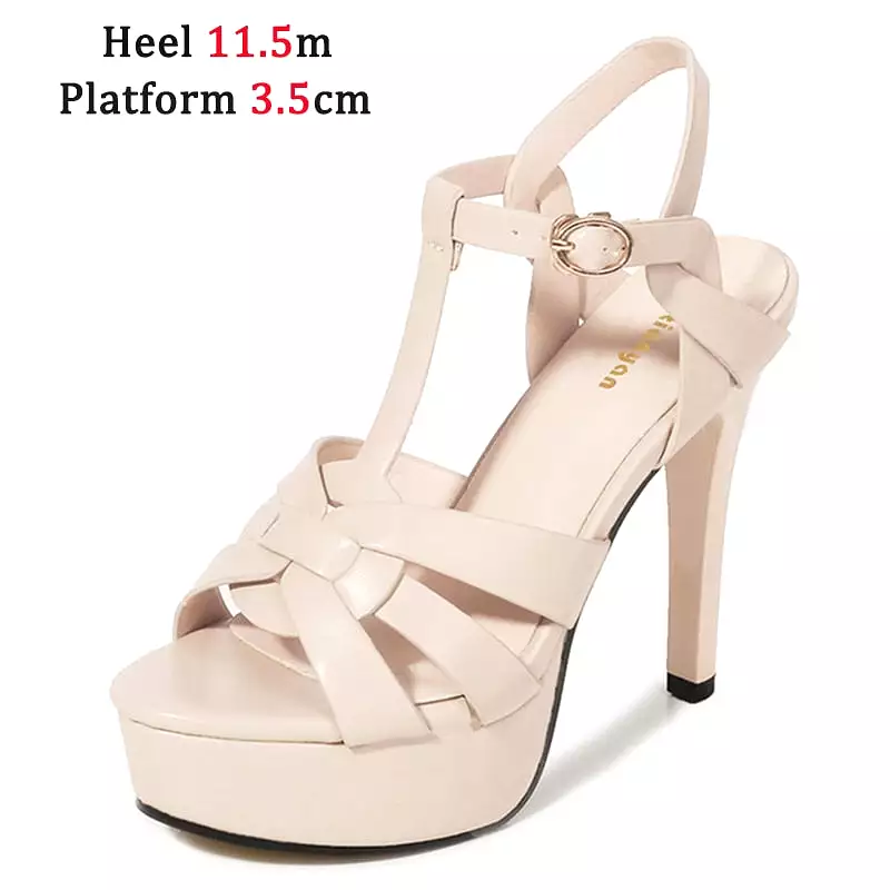 2022 New Fashion Roman Style Runway Sandals Super High Heel Waterproof Platform Wedding Shoes Summer Weave Design Women Pumps