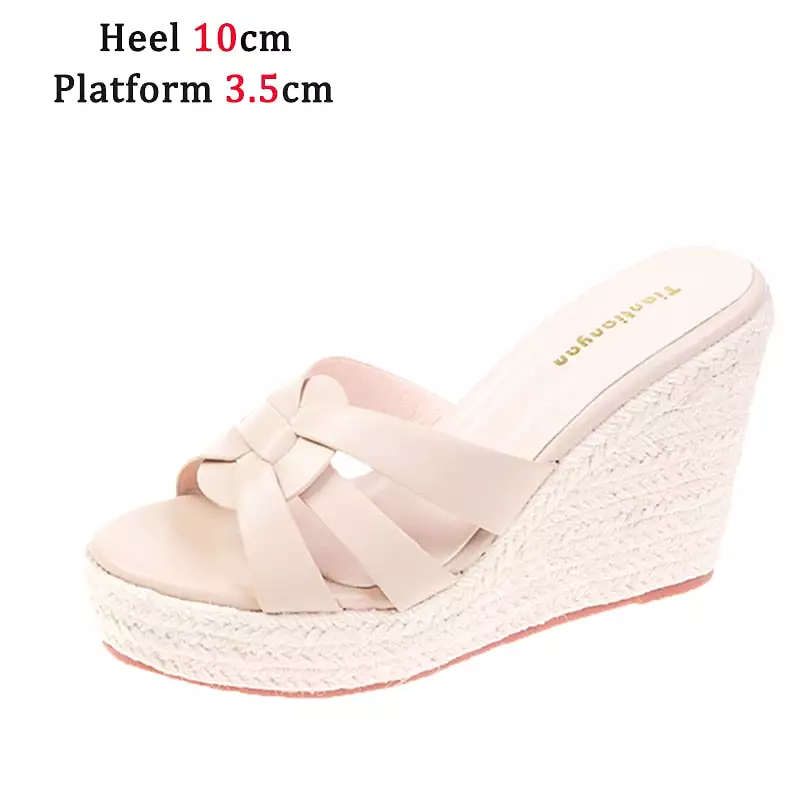 2022 New Fashion Roman Style Runway Sandals Super High Heel Waterproof Platform Wedding Shoes Summer Weave Design Women Pumps