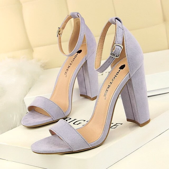 2023 Sexy High Heels New Women Pumps Comfort Women Shoes Block Heels Ladies Shoes Buckle Women Heels Female Shoes Women Sandals