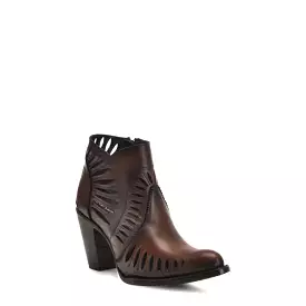 3F0LRS - Cuadra brown cowhide ankle boots for women