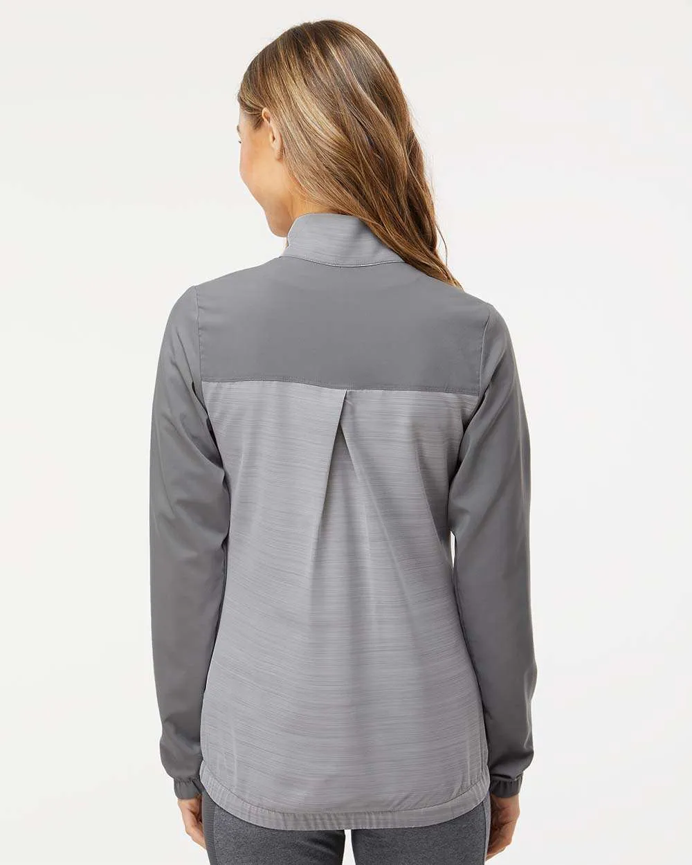 Adidas Ladies Heather Block Full-Zip Wind Jacket