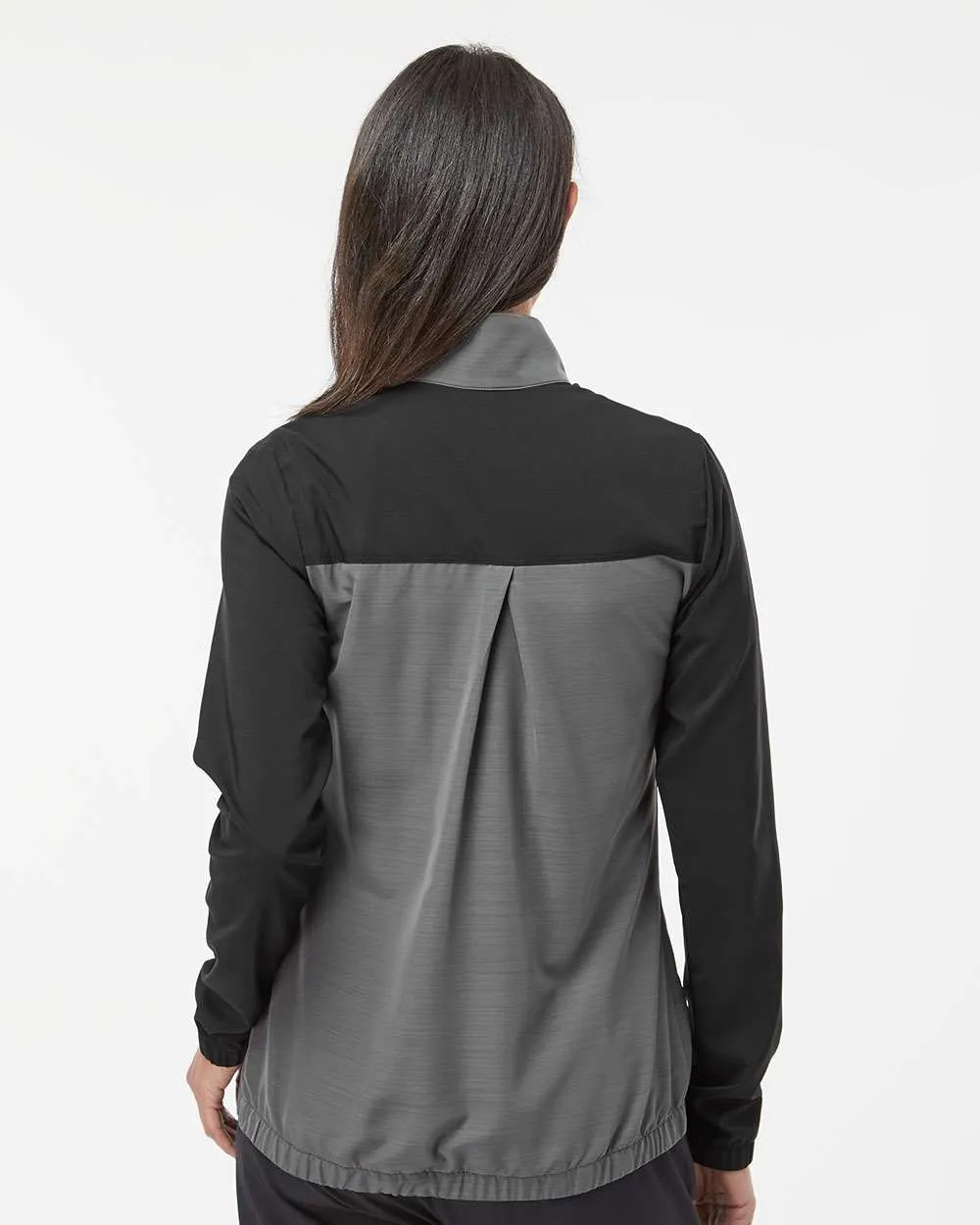 Adidas Ladies Heather Block Full-Zip Wind Jacket