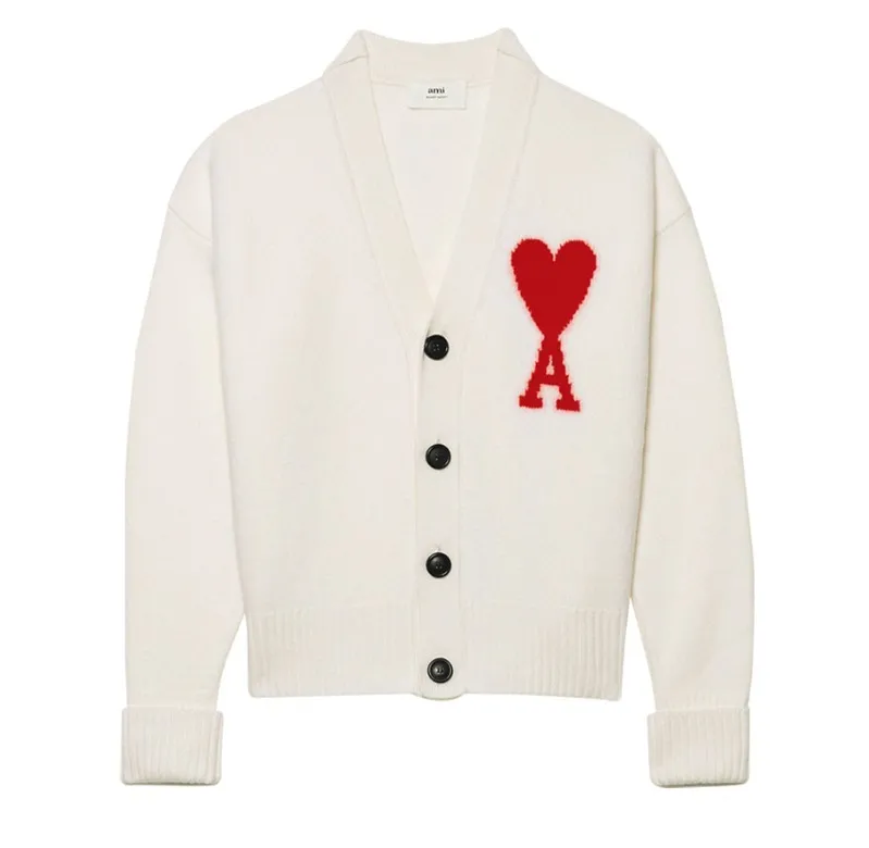 AMI PARIS  |Heart Unisex Wool Street Style Plain Logo Designers