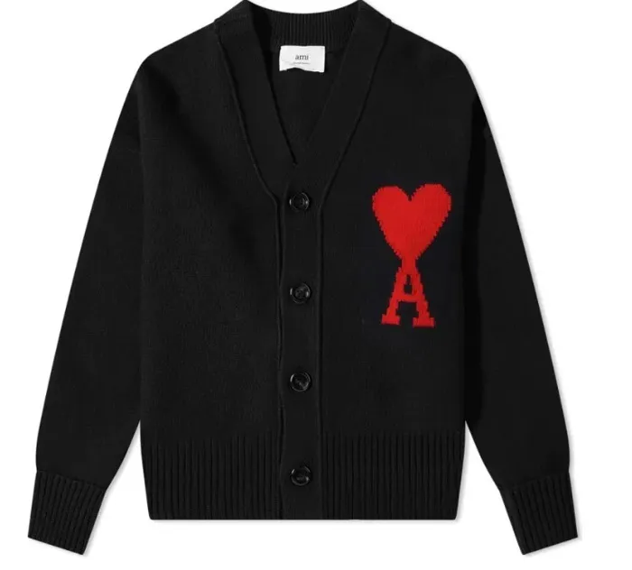 AMI PARIS  |Heart Unisex Wool Street Style Plain Logo Designers