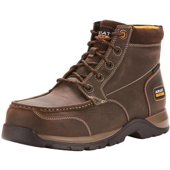 Ariat Men's Edge LTE Chukka 6 Comp Toe Western Work Boot- Brown - 10024953