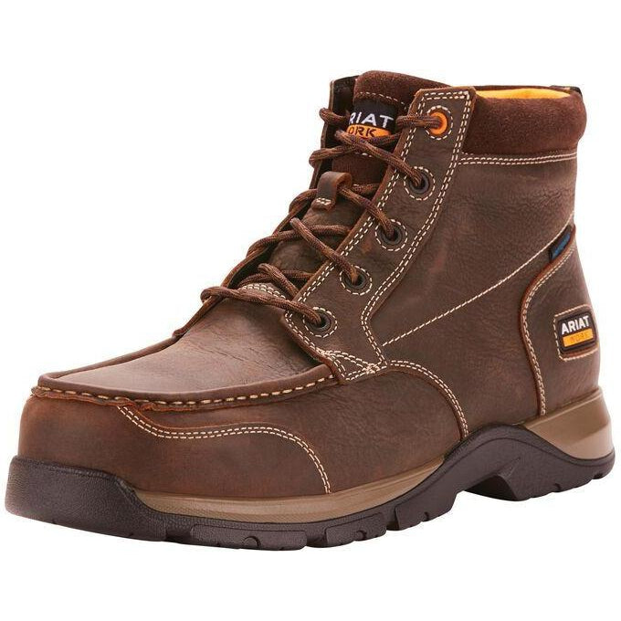 Ariat Men's Edge LTE Chukka 6 Comp Toe Western Work Boot- Brown - 10024953