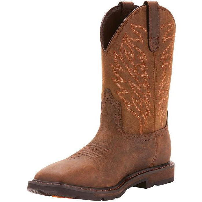 Ariat Men's Groundbreaker 10 Wide Sqr Western Work Boot- 10024984