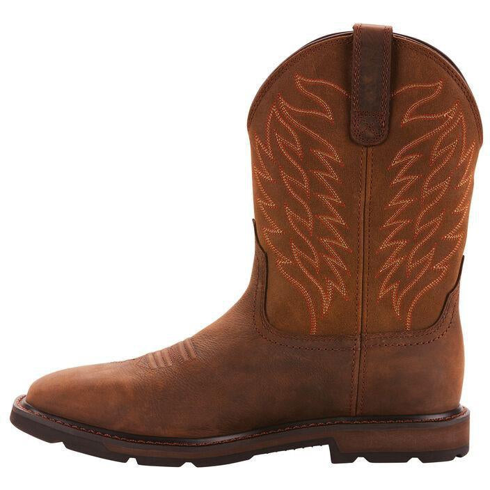 Ariat Men's Groundbreaker 10 Wide Sqr Western Work Boot- 10024984