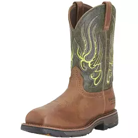 Ariat Men's WorkHog Mesteno 11 Comp Toe WP Western Work Boot- Rust - 10015400