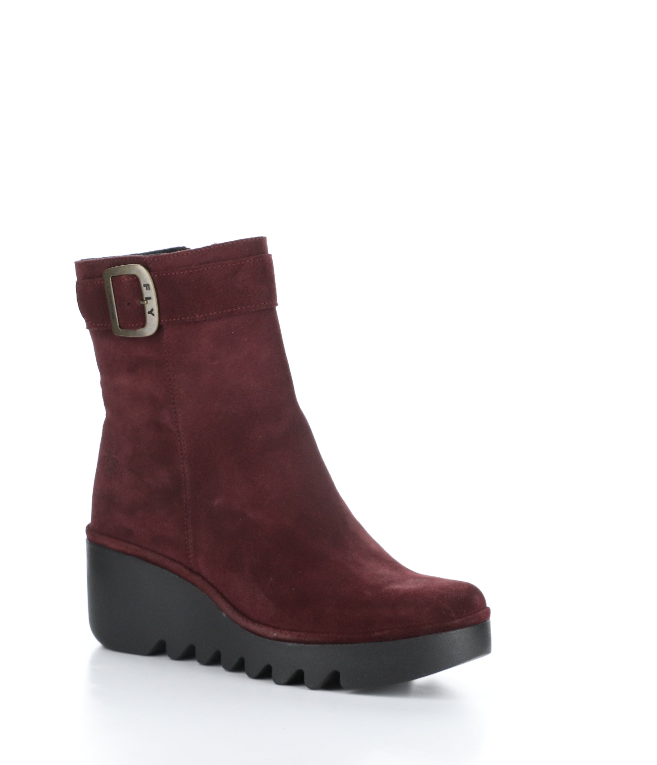 BEPP396FLY 001 WINE Round Toe Boots