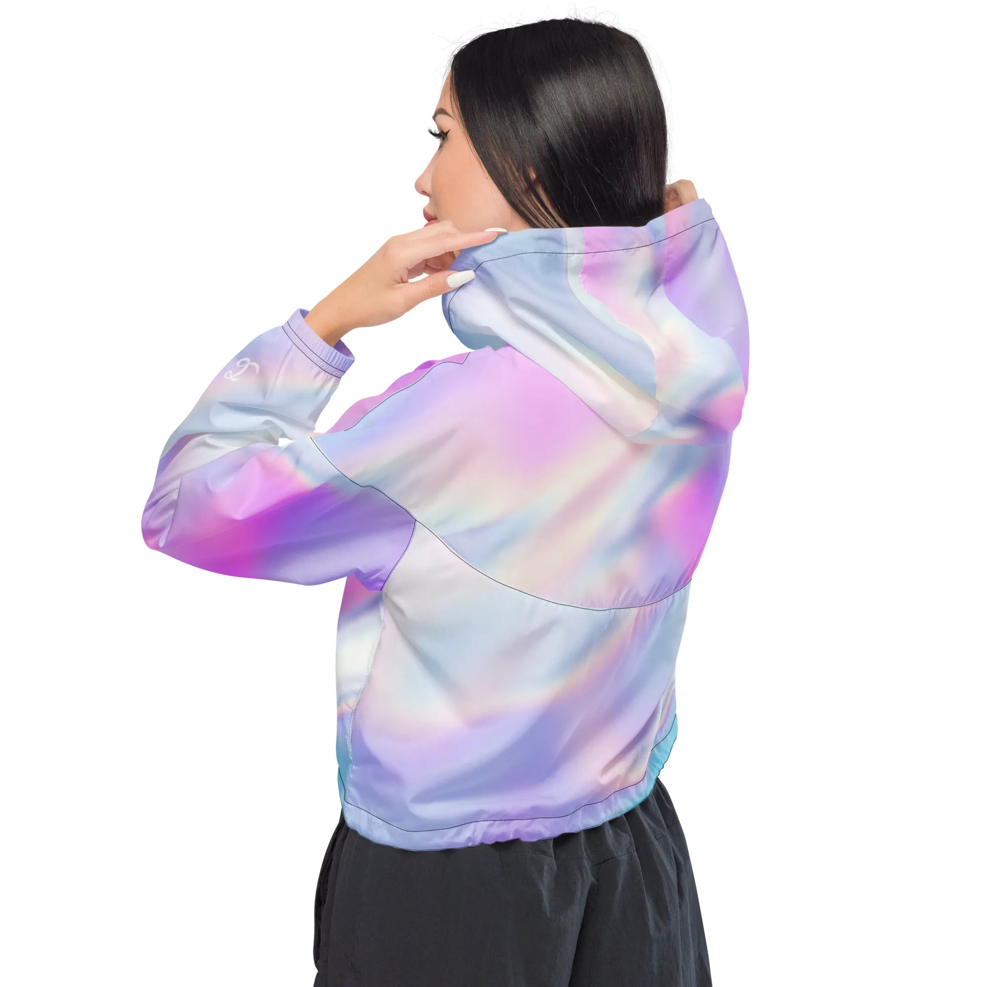 Breezy Crop Top Windbreaker – Pastel Party