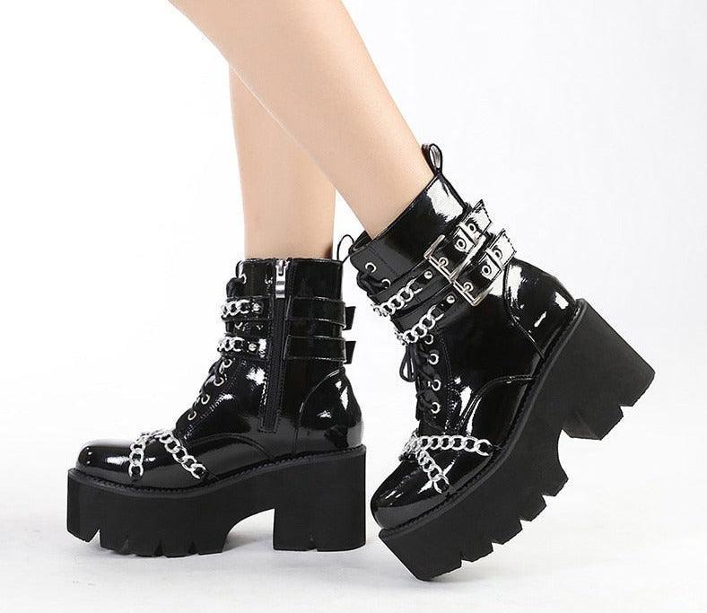 Chains-Buckles Gosh Boots