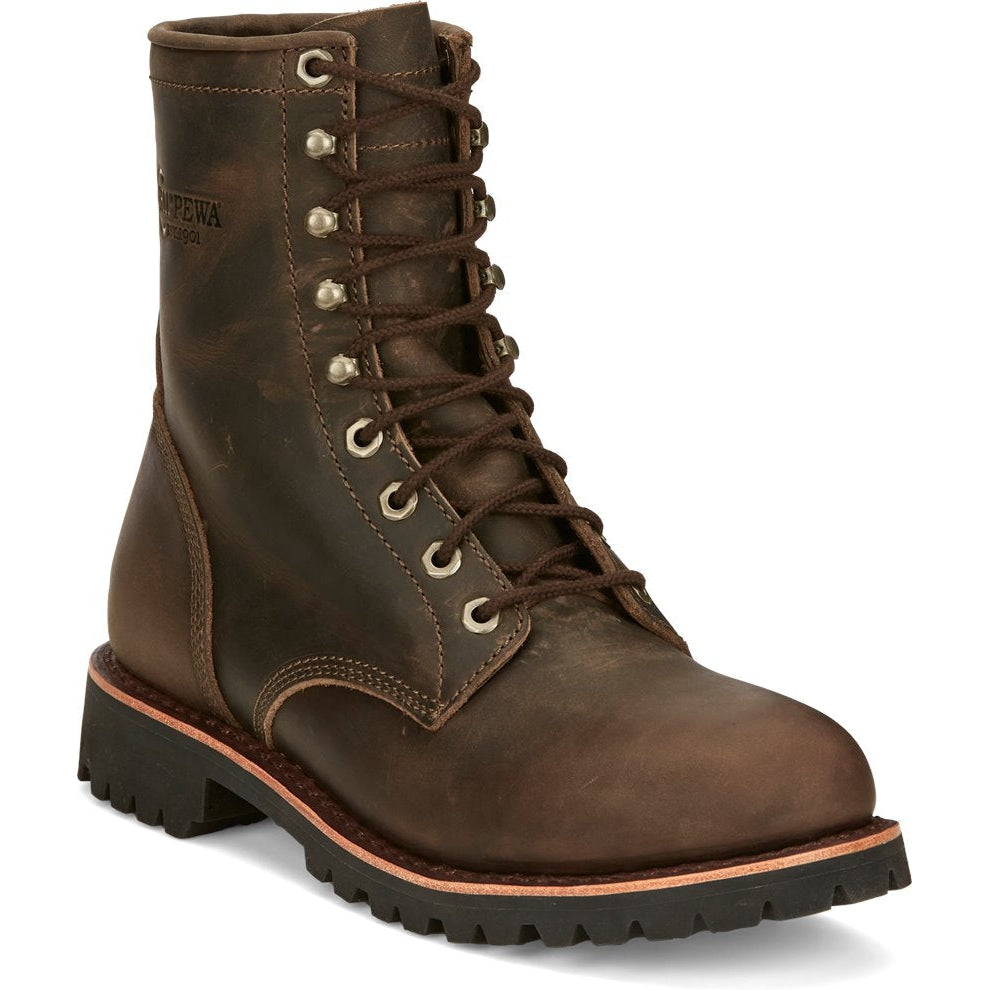 Chippewa Men's Classic 2.0 8 Soft Toe Lace Up Work Boot -Brown- NC2085