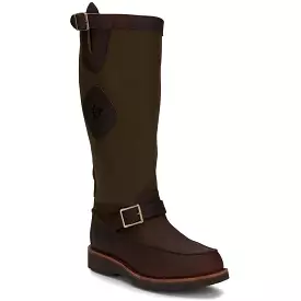 Chippewa Men's Cutter 17 Moc Toe Pull-On Snake Hunt Boot Brown- 23923