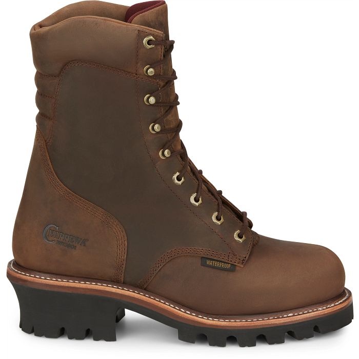 Chippewa Men's Super Dna 9 Steel Toe WP Lace Up Work Boot -Brown- 59407