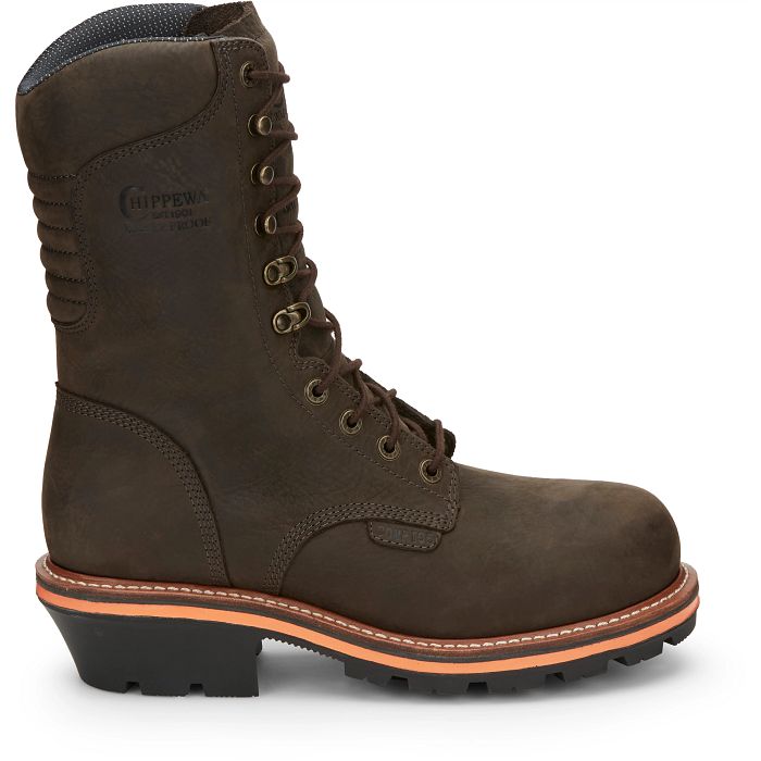 Chippewa Men's Thunderstruck 10 Nano Comp Toe Work Boot Brown- TH1031