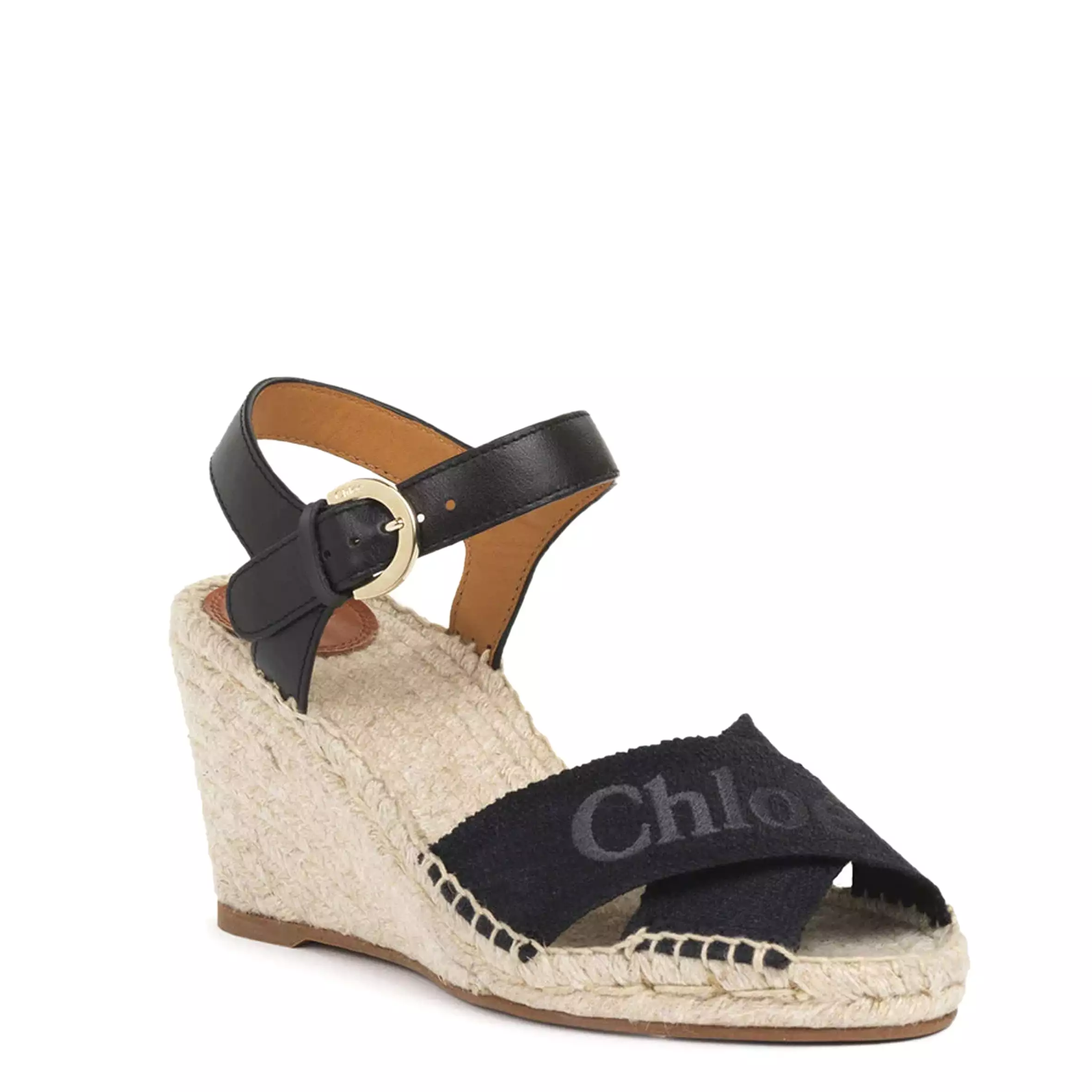 Chloe Piia Espadrille Wedge, Black