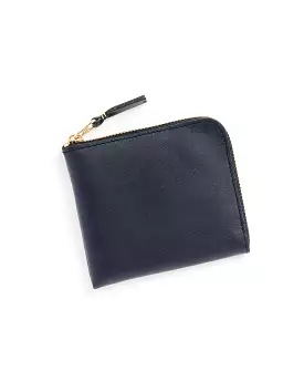 Classic Half Zip Wallet in Navy