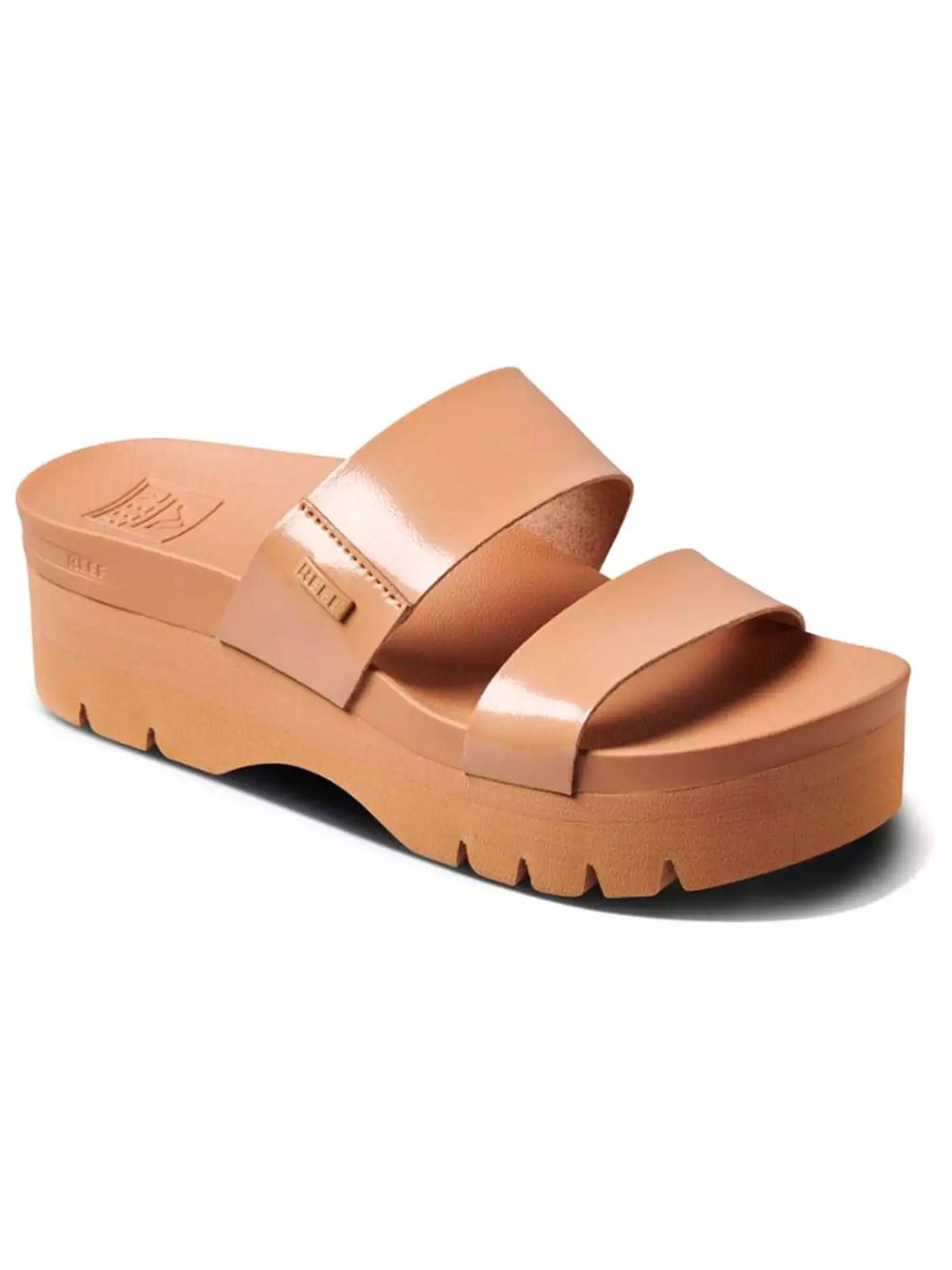 Cushion Vista Higher Natural Patent Sandals