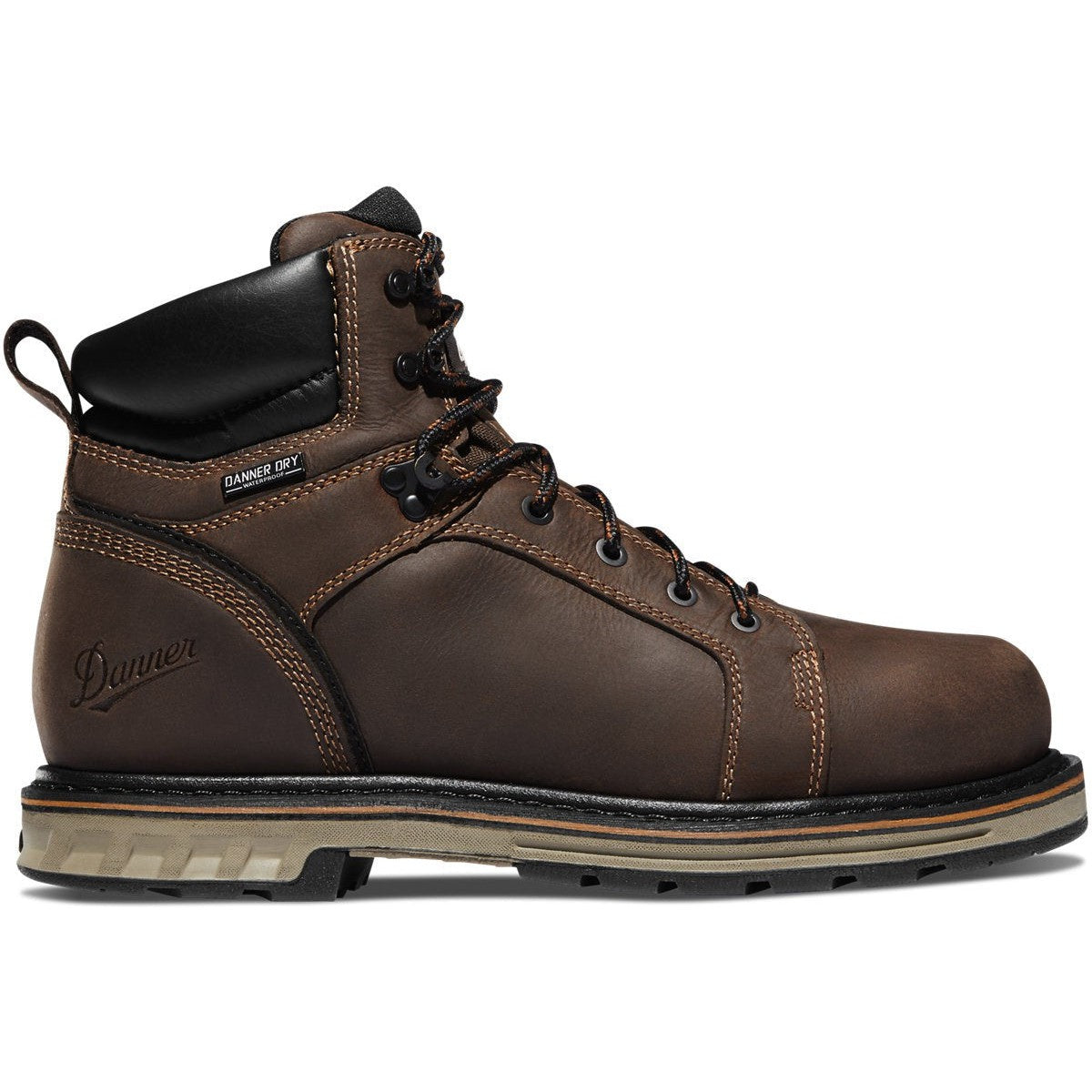 Danner Men's Steel Yard 6 PT Waterproof Work Boot -Brown- 12536