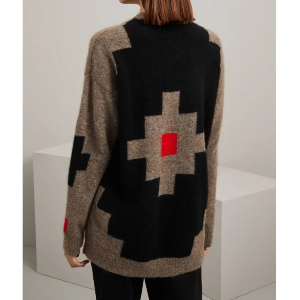 Diffusione Tessile  |Crew Neck Casual Style Wool Blended Fabrics Street Style