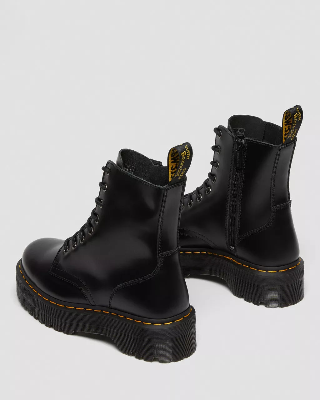 Doc Martens UNISEX JADON BOOT SMOOTH LEATHER PLATFORMS (Black — POLISHED SMOOTH)