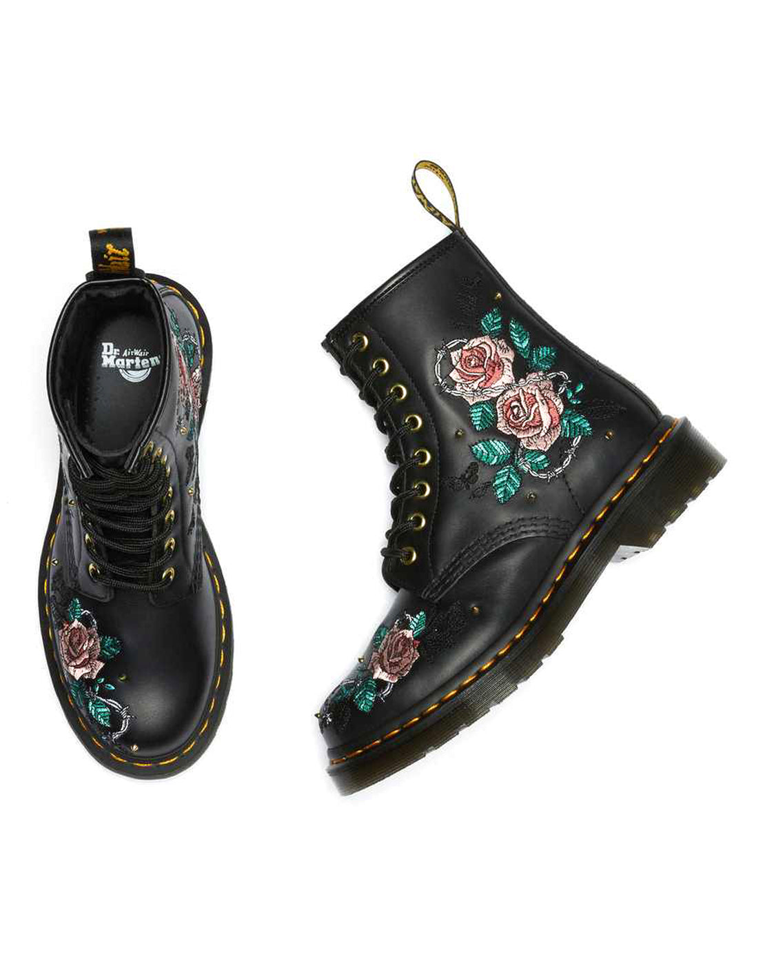 DR.MARTENS 1460 Vonda Floral Women | Black Nappa (26980001)