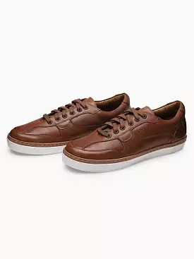 Ezok Men Sandy 2193 Tan Leather Sneakers