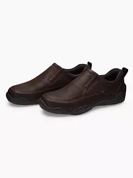 Ezok Men Seger 2100 Brown Leather Sneakers