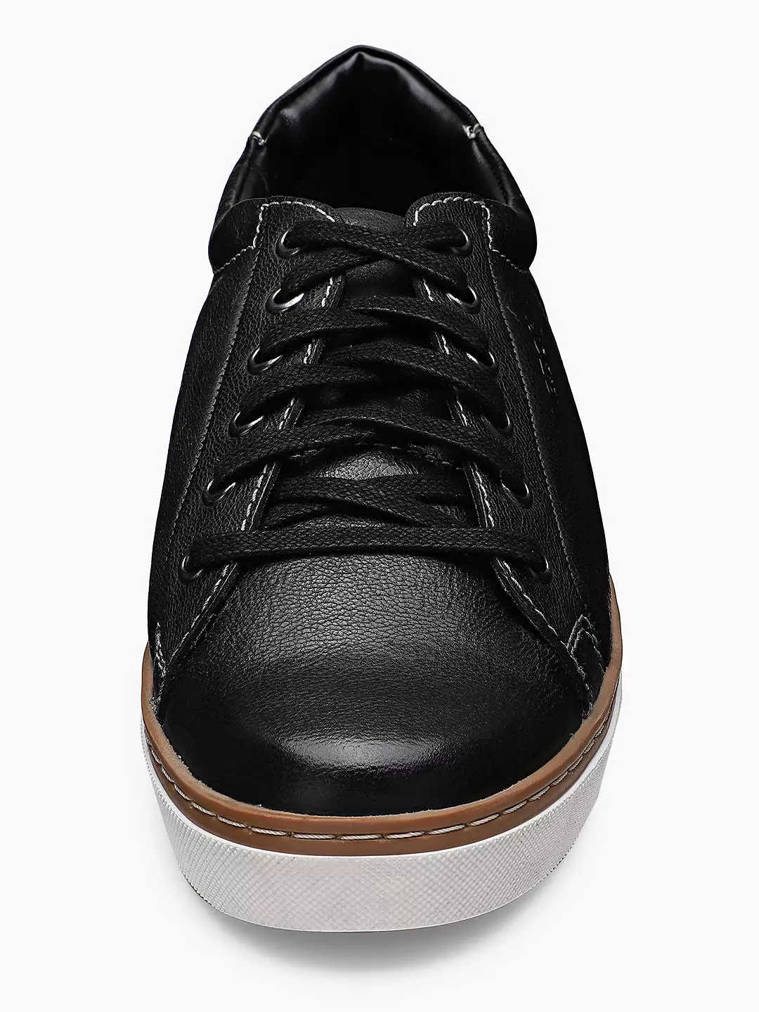 Ezok Men Stan 2191 Black Leather Sneakers