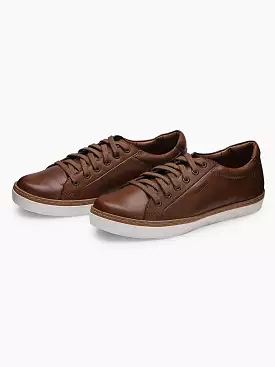 Ezok Men Stan 2191 Tan Leather Sneakers