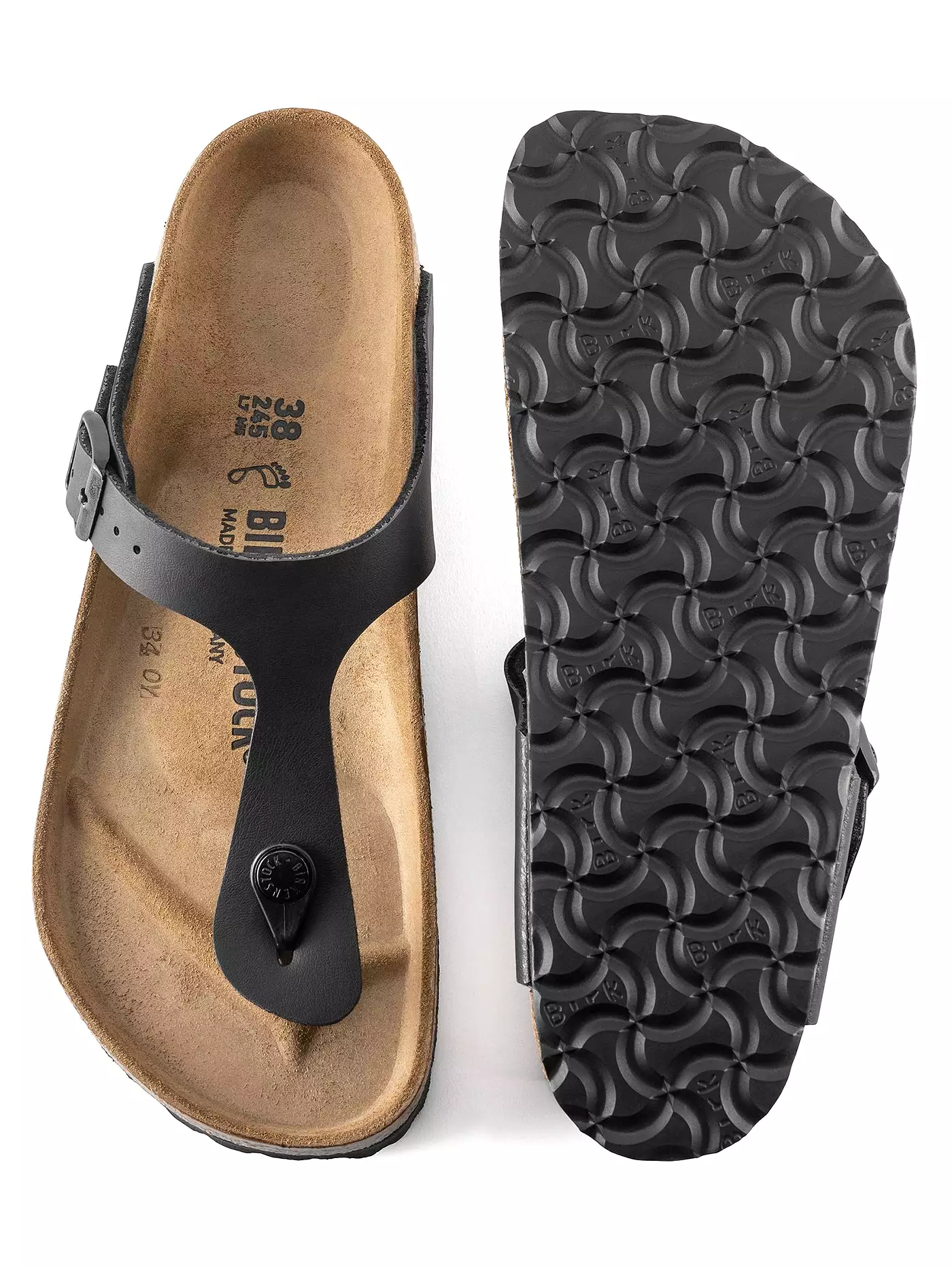 Gizeh Birko-Flor N Black Sandals