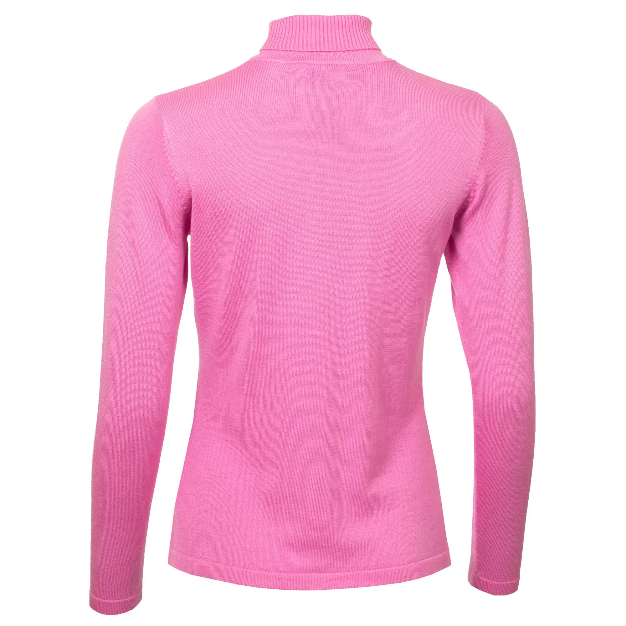 Green Lamb Knox Cashmere Mix Ladies Golf Roll Neck Bubble Gum