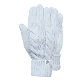 Grouse Cable Knit Gloves - Ice Blue