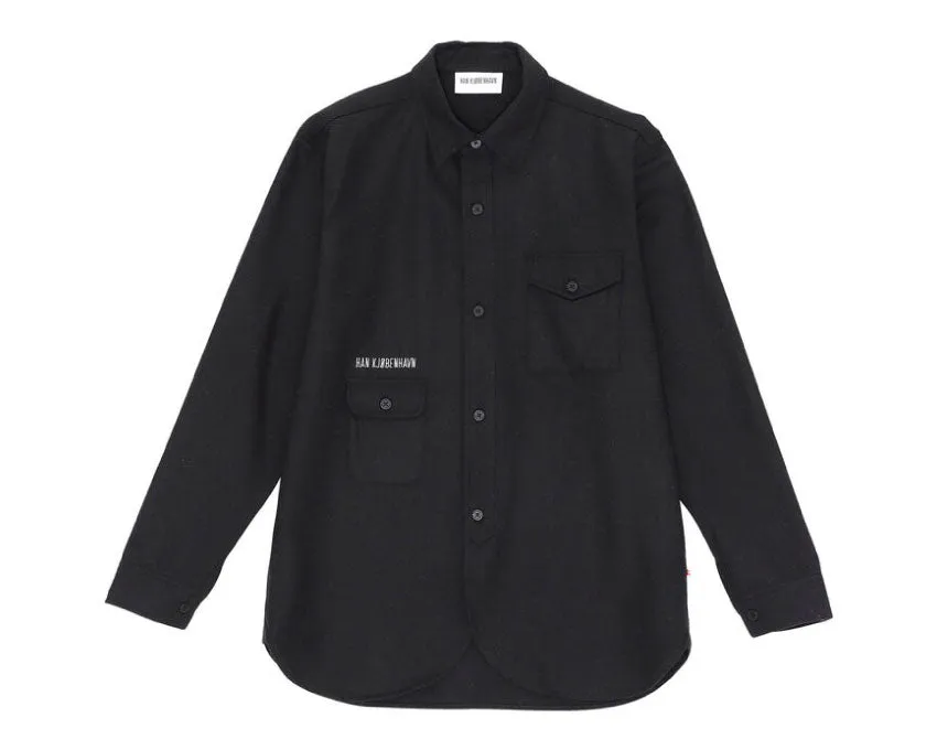 Han Kjobenhavn Army Shirt Black Wool