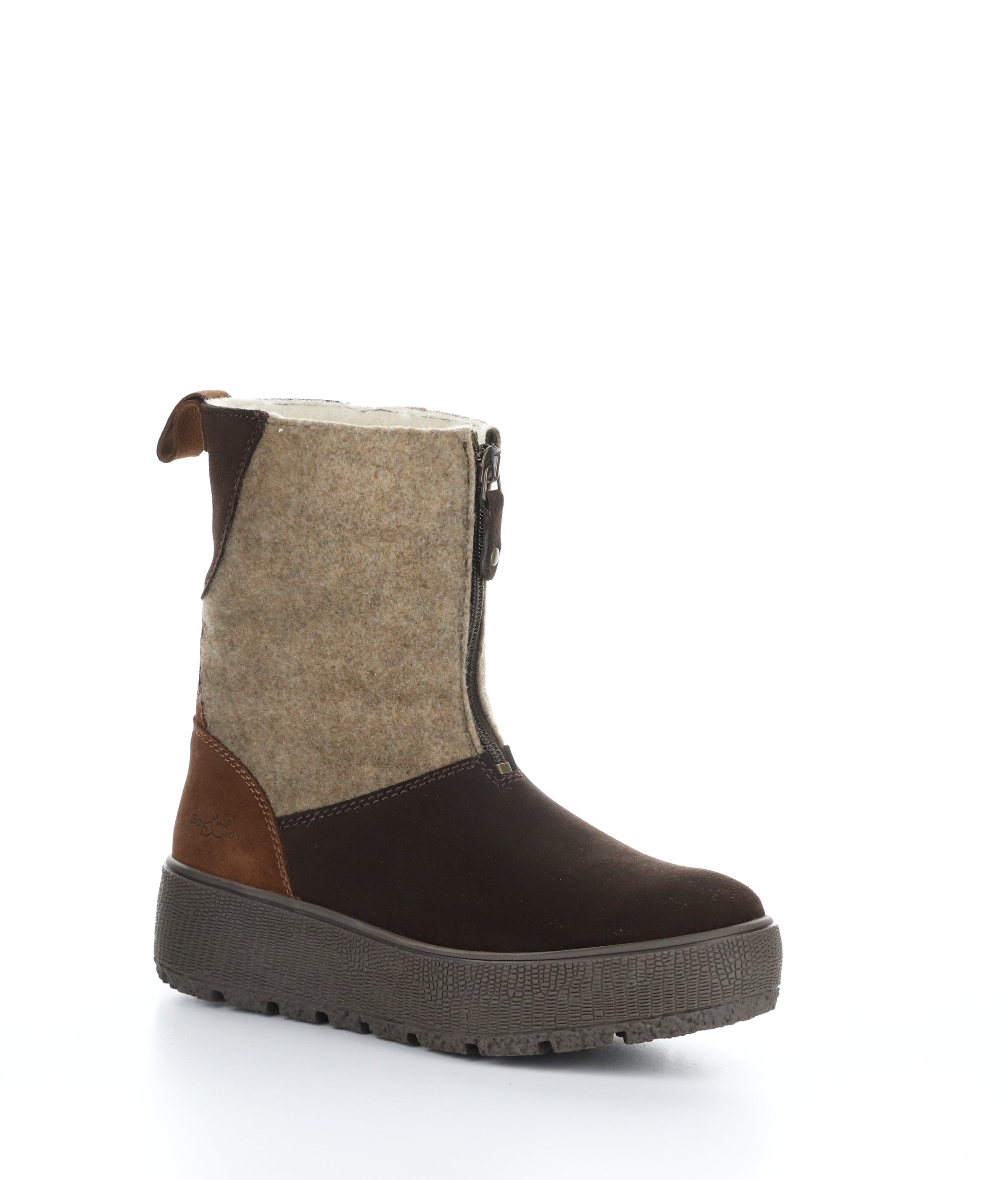 IGNITE COFFEE/BEIGE/NUT Round Toe Boots