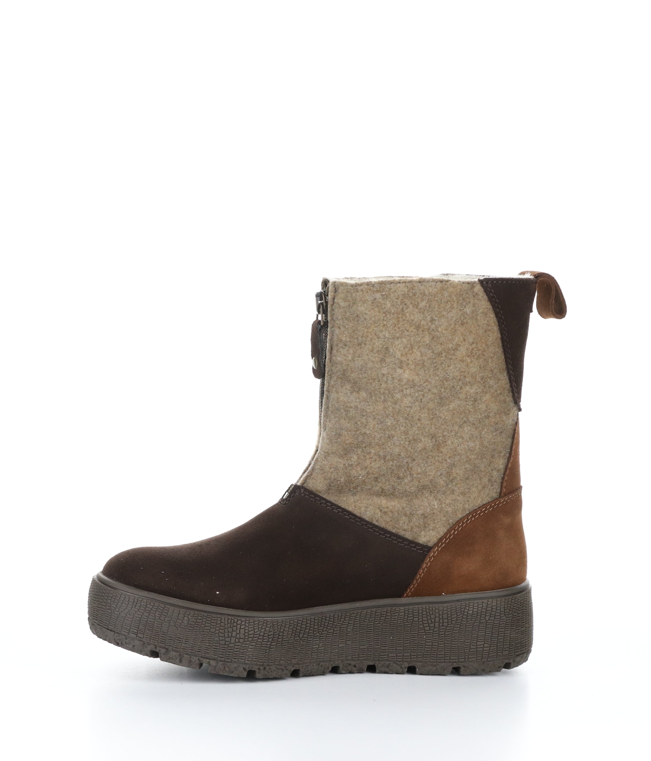 IGNITE COFFEE/BEIGE/NUT Round Toe Boots