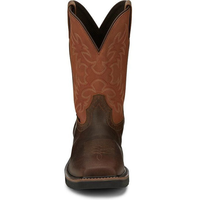 Justin Men's Actuator 11 CT Western Work Boot -Brown- SE4300