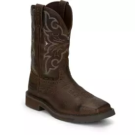 Justin Men's Amarillo 11 Steel Toe Western Work Boot -Brown- SE4313