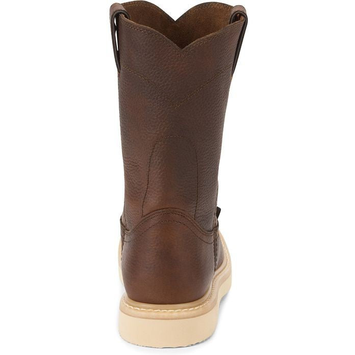 Justin Men's Axe 10 Soft Toe Wedge Western Work Boot -Brown- WK4908