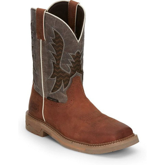 Justin Men's Bolt 11 Nano Comp Toe Western Work Boot -Brown- SE4111