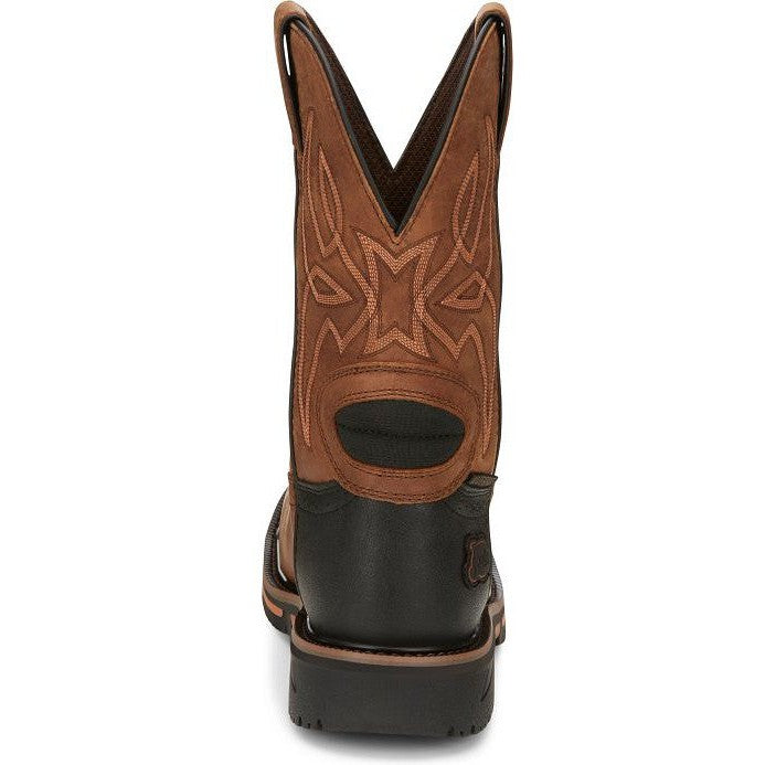 Justin Men's Dallen 11 Nano Comp Toe Western Work Boot -Brown- SE4215