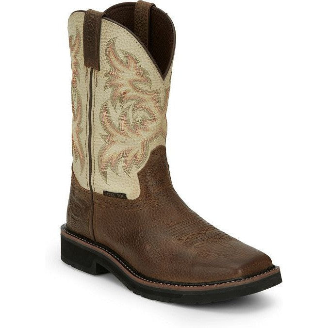 Justin Men's Driller 11 Steel Toe Western Work Boot -Copper- SE4684