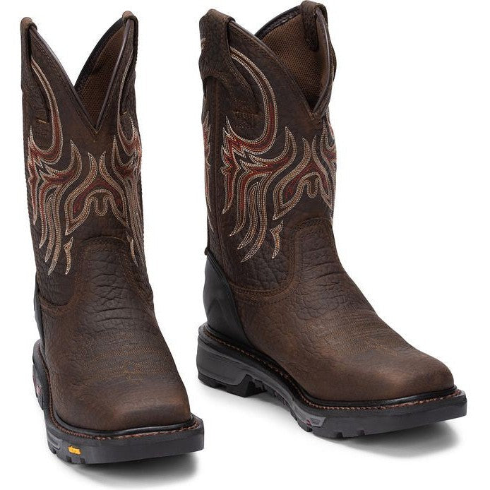 Justin Men's Driscoll 11 Western Work Boot - Pecan Brown - WK2110