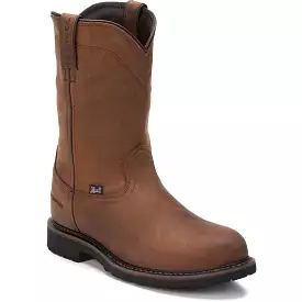 Justin Men's Drywall 10 Steel Toe WP Western Work Boot -Brown- SE4961