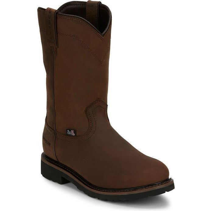 Justin Men's Drywall 10 Waterproof Western Work Boot -Brown- SE4960