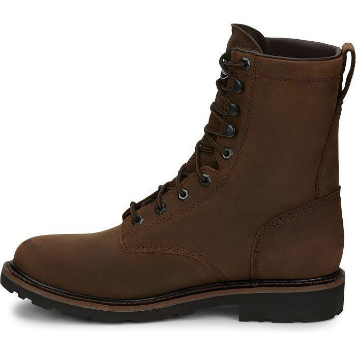 Justin Men's Drywall 8 Waterproof Western Work Boot -Brown- SE960