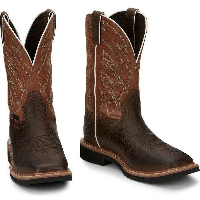 Justin Men's Electrician 11 ST Western Work Boot -Brown- SE4561