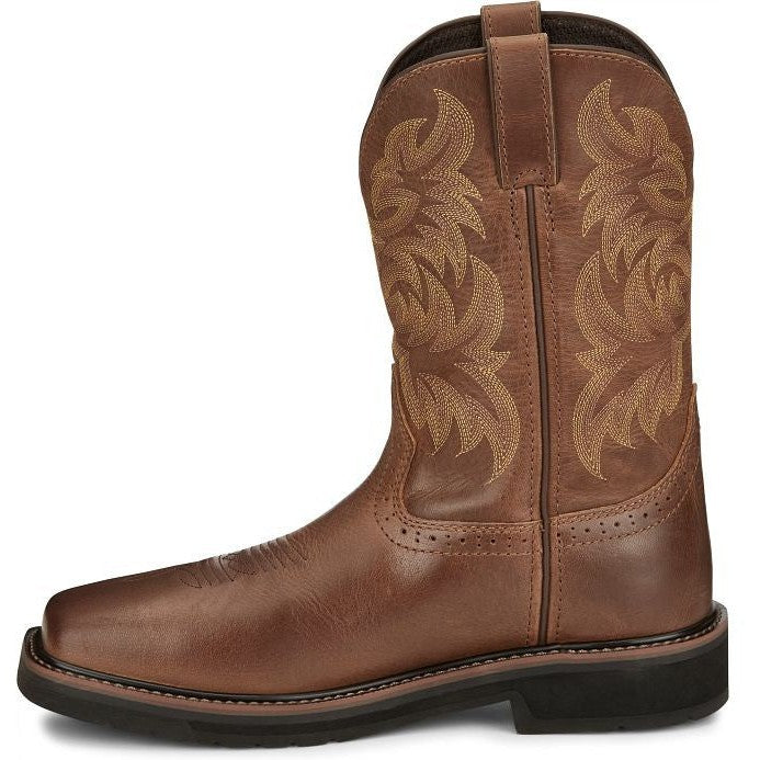 Justin Men's Handler 11 CT Western Work Boot -Brown- SE4824